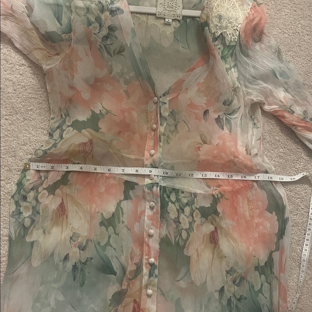 Johnny Was Multicolor Floral Long Sleeve Dress. This is just the shear shell - Picture 8 of 8